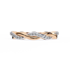 Rose Gold Round Diamond Twisted Vine Half Eternity Band