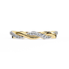 Yellow Gold Round Diamond Twisted Vine Half Eternity Band