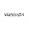 White Gold Round Diamond Twisted Vine Half Eternity Band