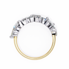 Yellow Gold Mixed Cut Diamond Scattered Cluster Half Eternity Ring