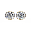 Two-Tone Natural Diamond Stud Earrings