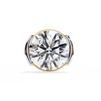 Two-Tone Natural Diamond Stud Earrings