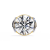 Two-Tone Natural Diamond Stud Earrings