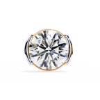 Two-Tone Natural Diamond Stud Earrings