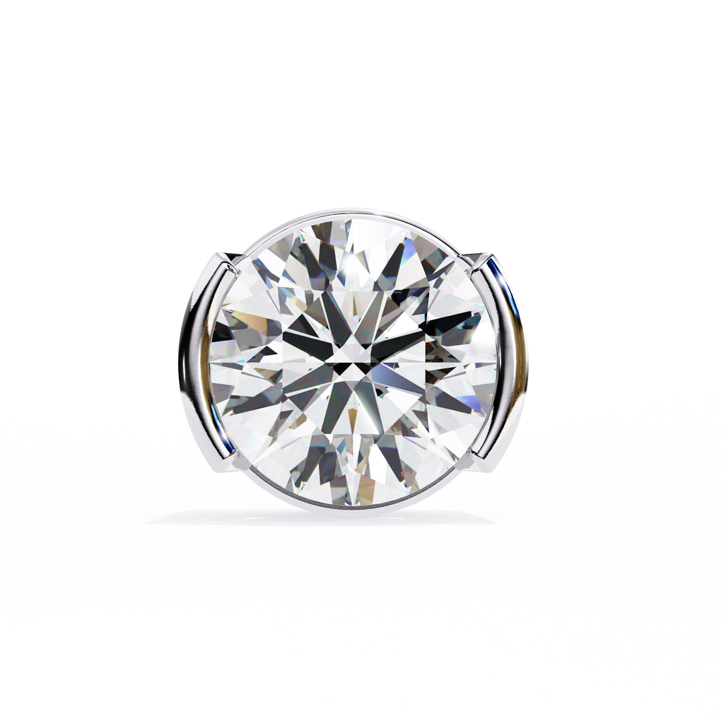 Two-Tone Natural Diamond Stud Earrings