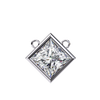 Princess-Cut Bezel Set Natural Diamond Pendant