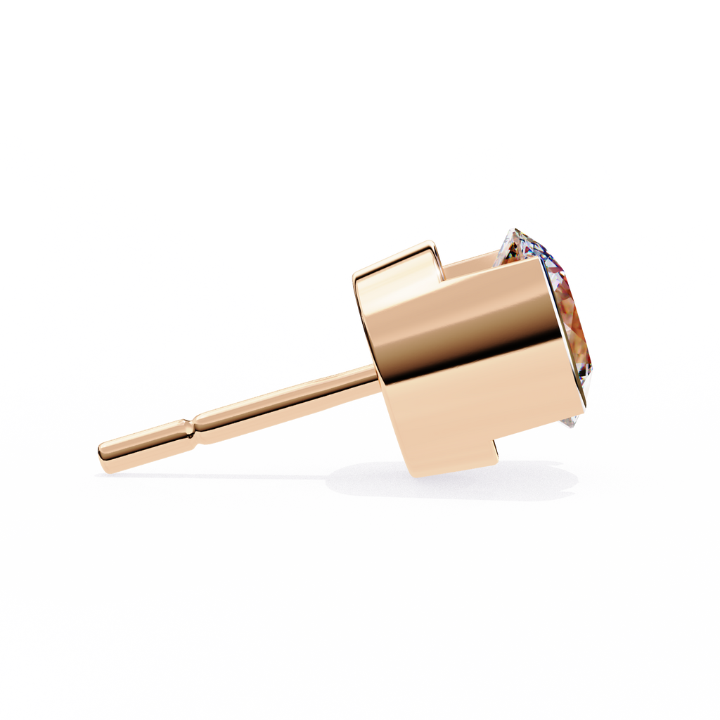 Two-Tone Natural Diamond Stud Earrings