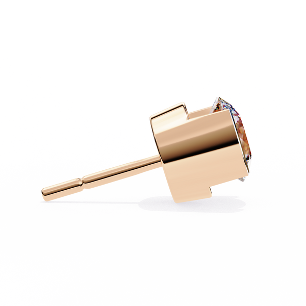Two-Tone Natural Diamond Stud Earrings