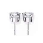 Two-Tone Natural Diamond Stud Earrings