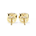 Two-Tone Natural Diamond Stud Earrings