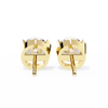 Two-Tone Natural Diamond Stud Earrings