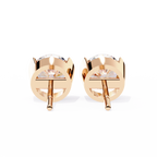 Two-Tone Natural Diamond Stud Earrings