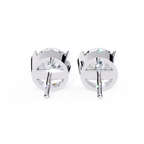 Two-Tone Natural Diamond Stud Earrings