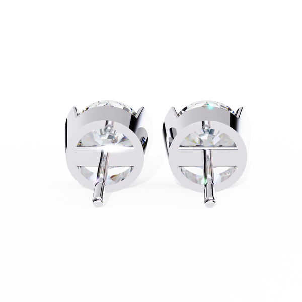 Two-Tone Natural Diamond Stud Earrings