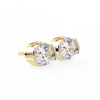 Two-Tone Natural Diamond Stud Earrings