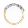 Yellow Gold Pear and Round Diamond Alternating Cluster Half Eternity Ring