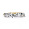 Yellow Gold Pear and Round Diamond Alternating Cluster Half Eternity Ring