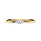 Yellow Gold Marquise Diamond East-West Solitaire Ring