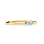 Yellow Gold Marquise Diamond East-West Solitaire Ring