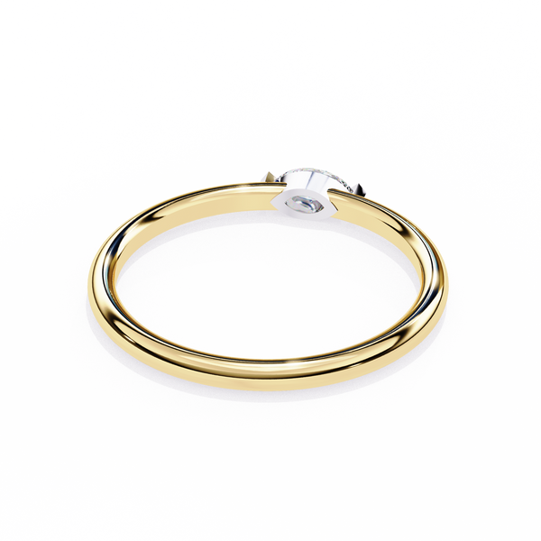 Yellow Gold Marquise Diamond East-West Solitaire Ring