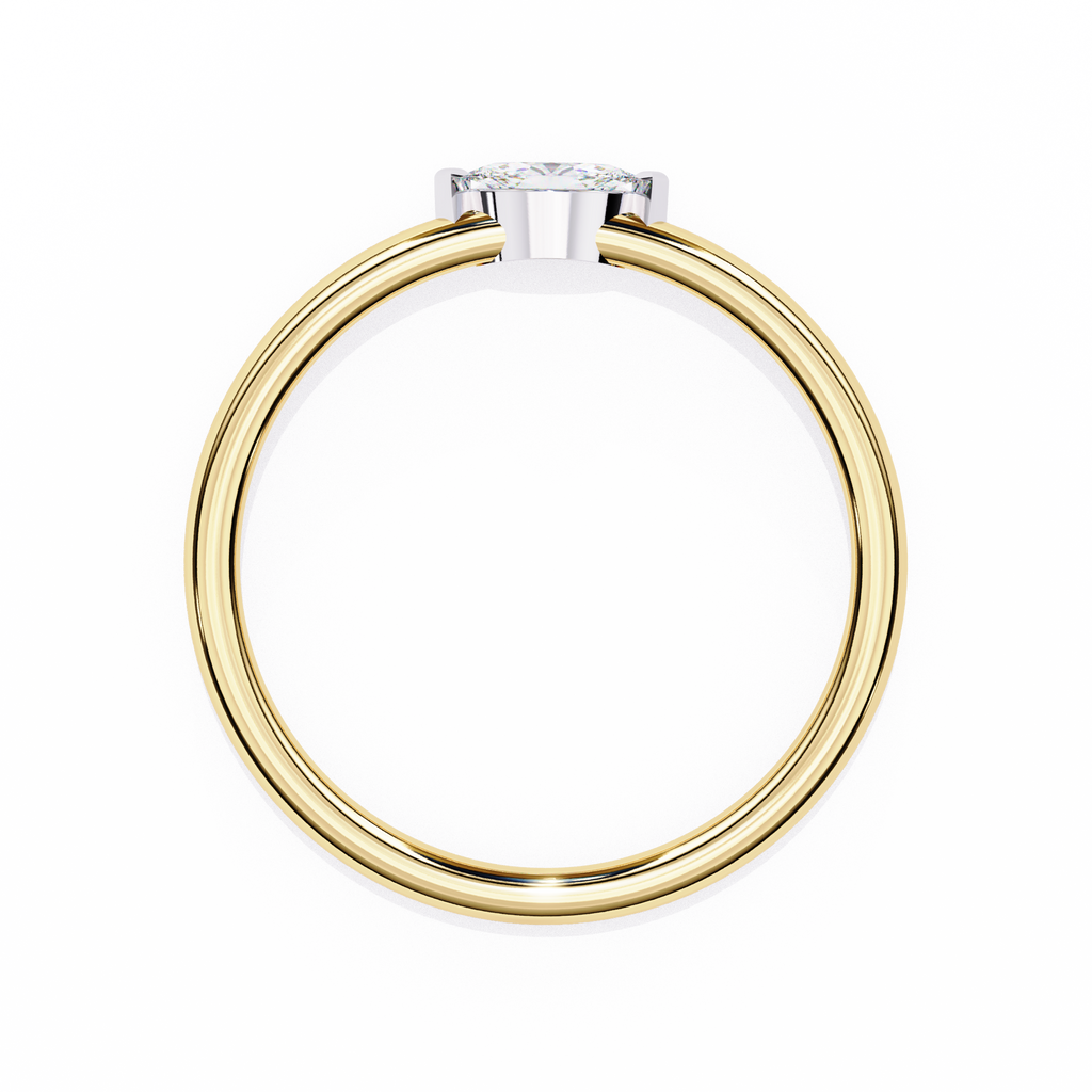Yellow Gold Marquise Diamond East-West Solitaire Ring
