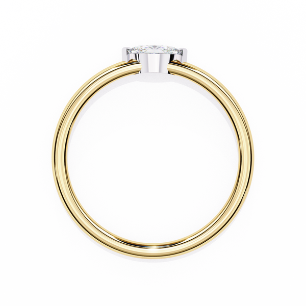 Yellow Gold Marquise Diamond East-West Solitaire Ring
