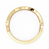 Yellow Gold Round Diamond Milgrain Contour Half Eternity Ring