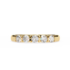 Yellow Gold Round Diamond Five Stone Bar Set Ring