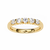Yellow Gold Round Diamond Five Stone Bar Set Ring
