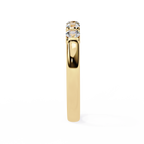 Yellow Gold Round Diamond Five Stone Bar Set Ring