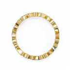 Yellow Gold Round Diamond Infinity Loop Full Eternity Band