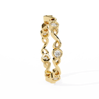 Yellow Gold Round Diamond Infinity Loop Full Eternity Band