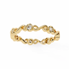 Yellow Gold Round Diamond Infinity Loop Full Eternity Band