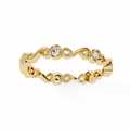 Yellow Gold Round Diamond Infinity Loop Full Eternity Band