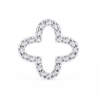 Rose Gold Open Clover Diamond Stud Earrings