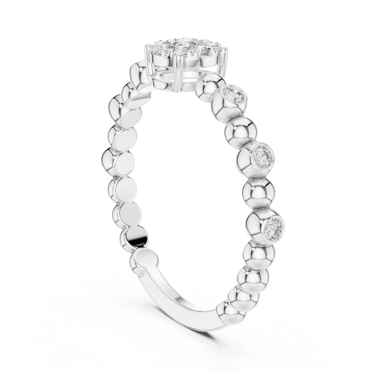 Bubble Bloom Silver Ring