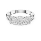 Trinity Bloom Silver Ring