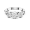 Trinity Bloom Silver Ring