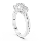 Trinity Bloom Silver Ring