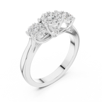 Trinity Bloom Silver Ring