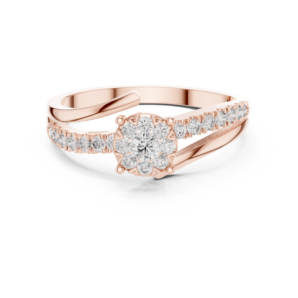 Aurelia Halo Cluster Diamond Engagement Ring