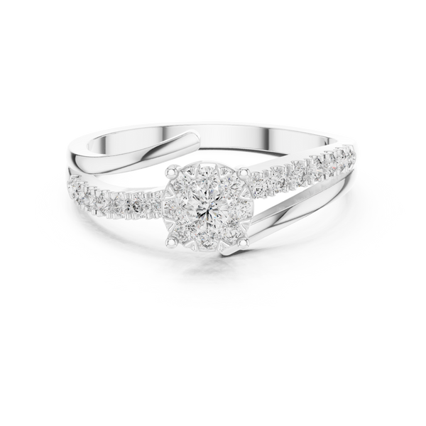 Aurelia Halo Cluster Diamond Engagement Ring