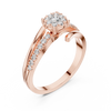 Aurelia Halo Cluster Diamond Engagement Ring