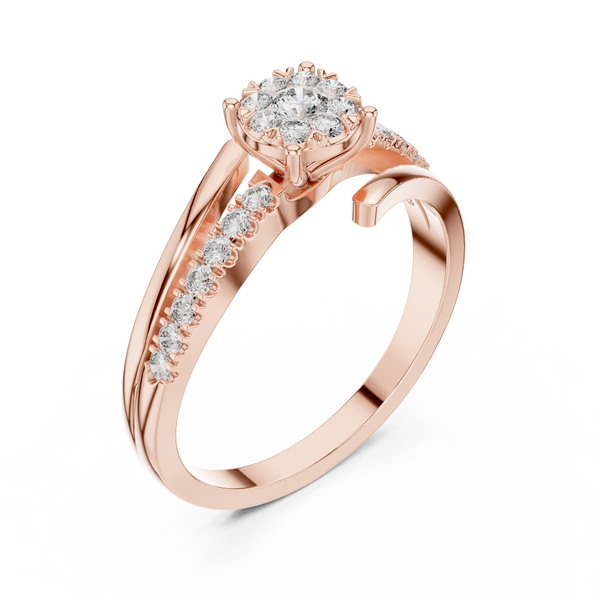 Aurelia Halo Cluster Diamond Engagement Ring