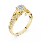Aurelia Halo Cluster Diamond Engagement Ring