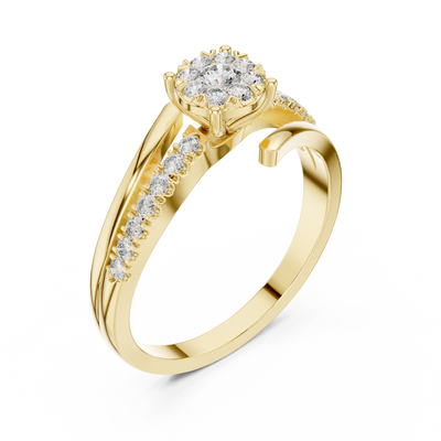 Aurelia Halo Cluster Diamond Engagement Ring