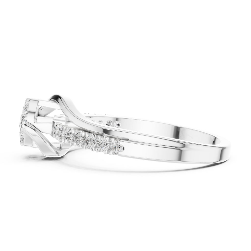 Petal Embrace Silver Ring