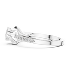Petal Embrace Silver Ring