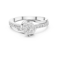 Petal Embrace Silver Ring