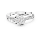 Petal Embrace Silver Ring